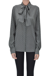 Polka dot silk shirt precio