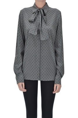 Polka dot silk shirt