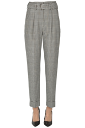 Checked print trousers características