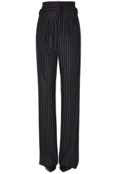 Pinstriped wide leg trousers características