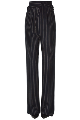 Pinstriped wide leg trousers