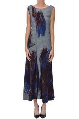 Prince of Wales print wool dress