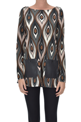 Printed jersey blouse en oferta