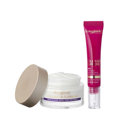 Collagen Supreme - Crema balsamo notte - antirughe elasticizzante effetto pelle nuova - con Colla-Gain a base di fiore di Melograno e olio di Camelia