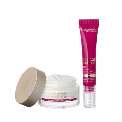 Collagen Supreme - Crema viso - antirughe elasticizzante effetto pelle nuova - con Colla-Gain a base di fiore di Melograno e olio di Nocciolo (50 ml)