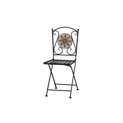 Siena 875 336 Garden Sedia Pieghevole Stella, Struttura in Acciaio Nero Opaco, Schienale in Ottica di Mosaico, di 37 x 35 x 91 cm en oferta