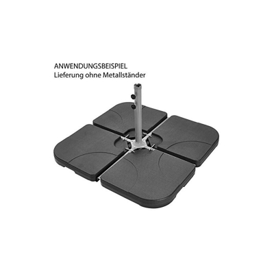 Gartenfreude 4950-1002 - Supporto per ombrellone, Colore: Nero