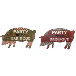 Decorazione da Parete DKD Home Decor Legno Finitura invecchiata Barbecue (2 pcs) (51 x 30 x 1 cm) en oferta