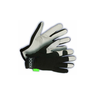 KIXX Lycra - Passamontagna in Pelle di Capra, Colore: Nero/Bianco