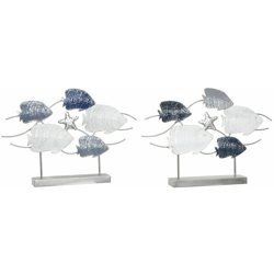 Statua Decorativa DKD Home Decor Metallo (2 pcs) (63 x 9 x 44 cm) características