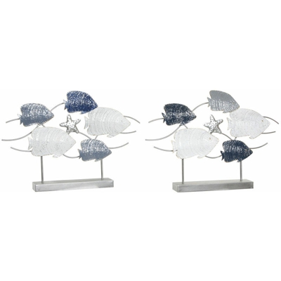 Statua Decorativa DKD Home Decor Metallo (2 pcs) (63 x 9 x 44 cm)