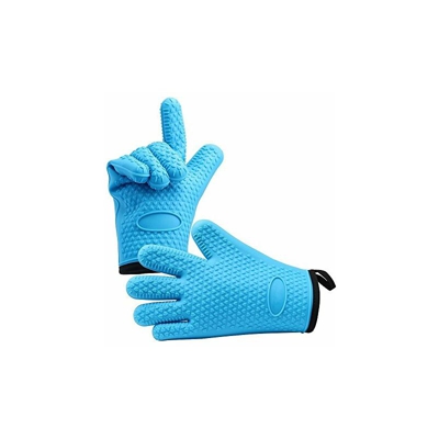 Silicone Guanti Da Forno Guantone Calore Caldo Resistente Cucinare Muffole Oven Mitts BBQ Resistenti al Calore, Forniscono super protezione per le