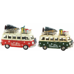 Veicolo DKD Home Decor Decorazione Natale Furgonetă (2 pcs) (17 x 7 x 10.5 cm) características