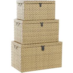 Baule Metallo Rattan (3 pcs) - Dkd Home Decor características