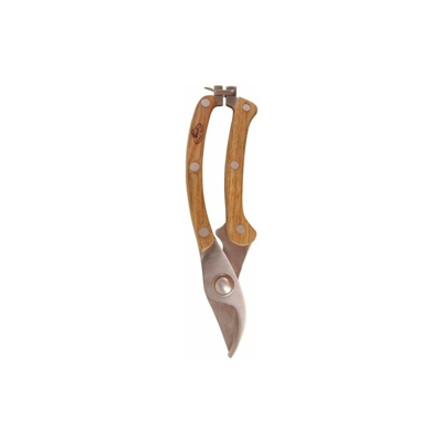 Esschert Design - Cesoie Da Giardinaggio, In Acciaio Inox Con Manico In Legno, Lunghezza: Circa 20 Cm