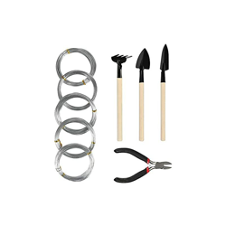 Bonsai Wires - Set di 9 fili di formazione per bonsai in alluminio anodizzato, dimensioni 1,0 mm/1,5 mm/2,0 mm/2,5 mm/3,0 mm, set di attrezzi da características