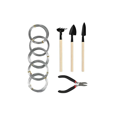Bonsai Wires - Set di 9 fili di formazione per bonsai in alluminio anodizzato, dimensioni 1,0 mm/1,5 mm/2,0 mm/2,5 mm/3,0 mm, set di attrezzi da