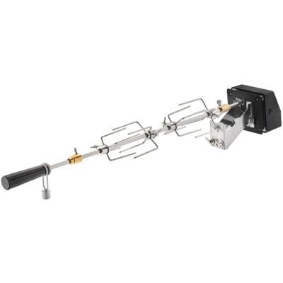 RÃSLE Girarrosto premium, pregiato spiedo adatto alle stazioni BBQ RÃSLE per VIDERO G2/G3, MAGNUM G3 e barbecue sferico No.1 F60 con anello gourmet,
