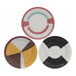 Decorazione da Parete DKD Home Decor Piatto Legno MDF (3 pcs) (34.5 x 3.5 x 34.5 cm) en oferta