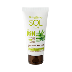 SOL Aloe - Crema solare viso - protezione media SPF20 - pelli miste características