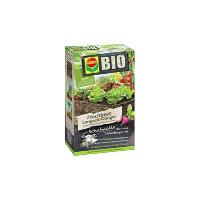 Compo Fertilizzante per Bio, aiuola rialzata con Lana di Pecora 750Â g, Verde