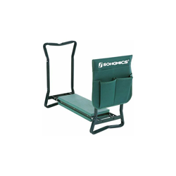 Songmics Giardino Inginocchiatoio Pieghevole con Sedile in Gommapiuma di EVA Telaio in Acciacio GGK01G precio