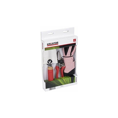 Kreator KRTGR7051 KRTGR7051-Juego Herramientas de Mano jardín 3 pzs, Argento