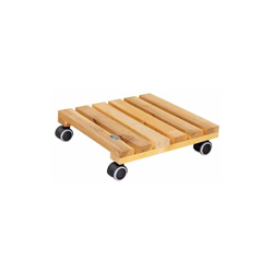 Wagner Carrello per Piante Naturale 34 x 34 x 8 cm I per Interni I Carrello per Fiori in Legno massello FSC®, ontano Naturale, Oliato I con Ruote I características