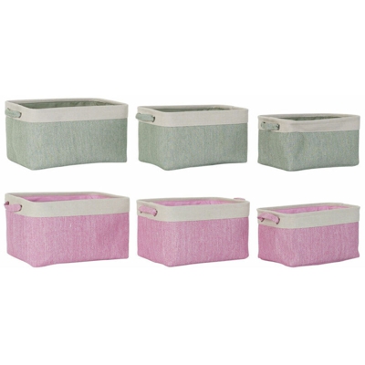 Set di Cestini Poliestere (3 pcs) (2 pcs) - Dkd Home Decor