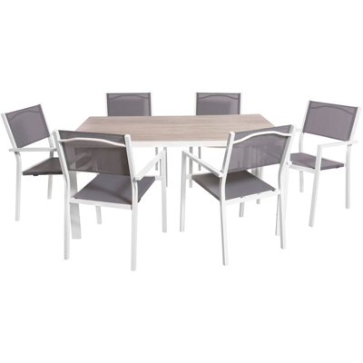 Set tavolo da giardino con 6 sedie multicolore