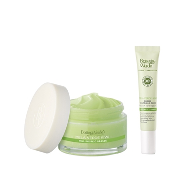 Crema gel idratante - Mela verde e Kiwi - pelli miste o grasse + contorno occhi compreso nel prezzo