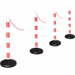 4 Pezzi Colonnine Paletti Delimitazione con Catena per Parcheggio e Code, 4 Ringhiere in Plastica 33x33x98cm características