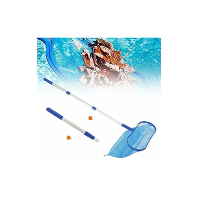 Retino per piscina, accessorio per piscina a maglia fine, con asta telescopica da 1,2 m, set di pulizia per piscine chiare, insetti e debri, retino