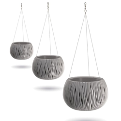 Wellhome WS Pack 3 vasi Prosperplast Bowl Sandy plastica con serbatoio in colore grigio pietra precio