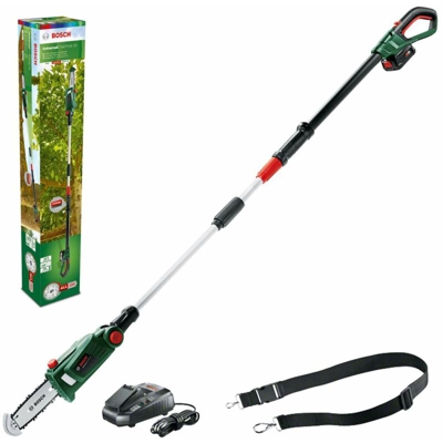 Bosch Home and Garden Potatore batteria UniversalChainPole 18 (batteria, caricabatterie, scatola, sistema 18 volt, 2,5 Ah), Regolazione dellâaltezza