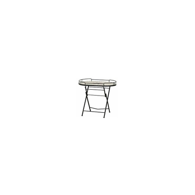 Siena Giardino Stella 875.348 Servire Tavolo Steel Tube Pagina Nera con Effetto Mosaico da Tavolo 68 x 41 x 60 cm