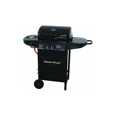 Ohmex OHM-BBQ-2120 - Grill barbecue a gas, 2 x 2,90 kW, pressione del gas: 28-30 mbar, superficie di cottura: 1813 cm2, comodo da spostare con 2 ruote