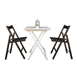 SET 4 Sedie pieghevoli a listelli in legno di faggio FSC - NERO precio