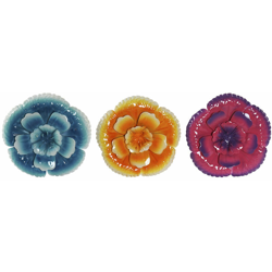 Decorazione da Parete DKD Home Decor Fiore Metallo (3 pcs) (16 x 2 x 16 cm) características