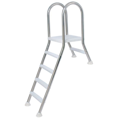 Scaletta Ponte A 4 Gradini - 1x4 H.1,29 M - Per Piscine Seminterrate Fino A 1,20 M Di Altezza