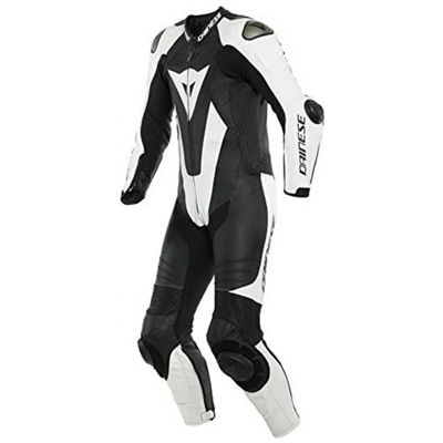Laguna Seca 5 Abito In Pelle Per Moto Perforato Una Un Pezzo Nero / Bianco 48