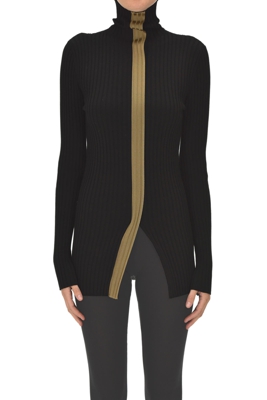 Ribbed knit pullover
