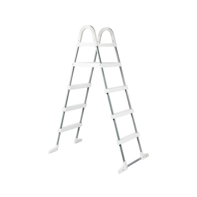 Scaletta DE LUXE per piscine fuori terra fino a h.1,20 m in acciaio - con piattaforma