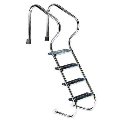 Scaletta COMFORT Inox AISI 304 per piscine interrate - Scaletta Comfort Inox Aisi 304 Per Piscine Interrate 4 Gradini - Per Piscine Con Altezza