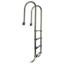 Scaletta Muro In Acciaio Inox Aisi 316l - 4 Gradini, Per Piscine Con Altezza Minima 1,30 M precio