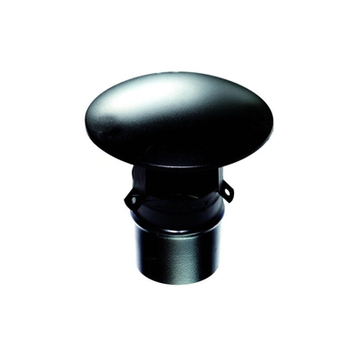Cappello cinese maschio canna fumaria 80 mm acciaio inox nero pellet