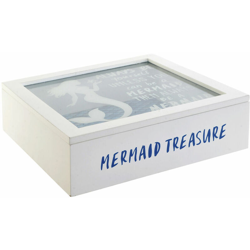 Scatola Decorativa Vetro Legno MDF Sirena (24 x 24 x 7 cm) - Dkd Home Decor precio