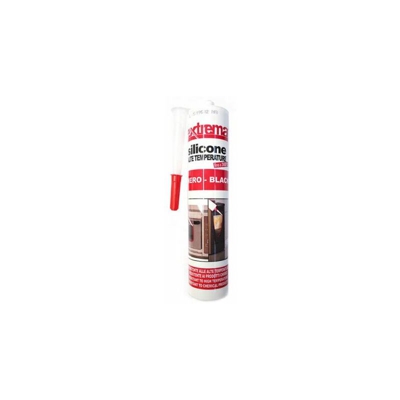 Cartuccia silicone camino stufa picco 300 ° Nero alta temperatura 300 ml