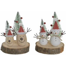Statua Decorativa DKD Home Decor Natale Legno di paulownia (11 x 11 x 15 cm) (2 pcs) características