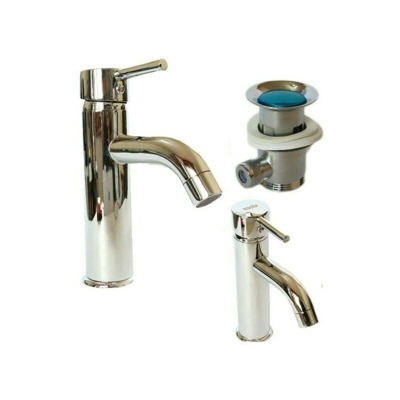Rubinetto Miscelatore Casa Bagno Lavabo Bide Monocomando Piletta Clic Clac 69013